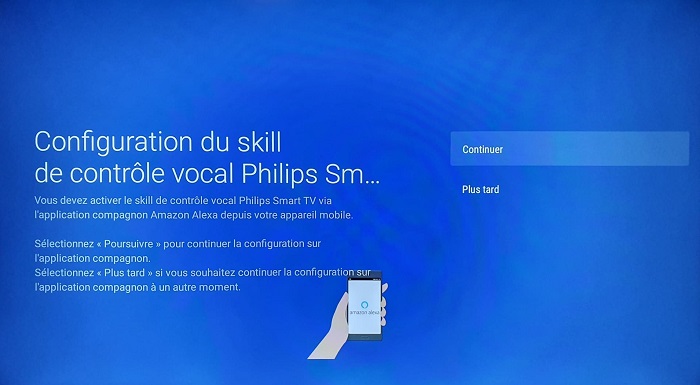 Page de configuration du skill Philips Smart TV pour Amazon Alexa